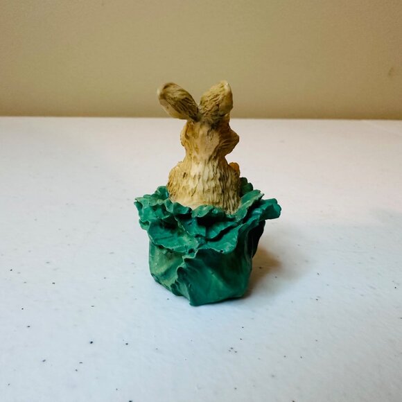 Small Bunny Figurine Easter decoration spring decor springtime tiered tray - Picture 5 of 9
